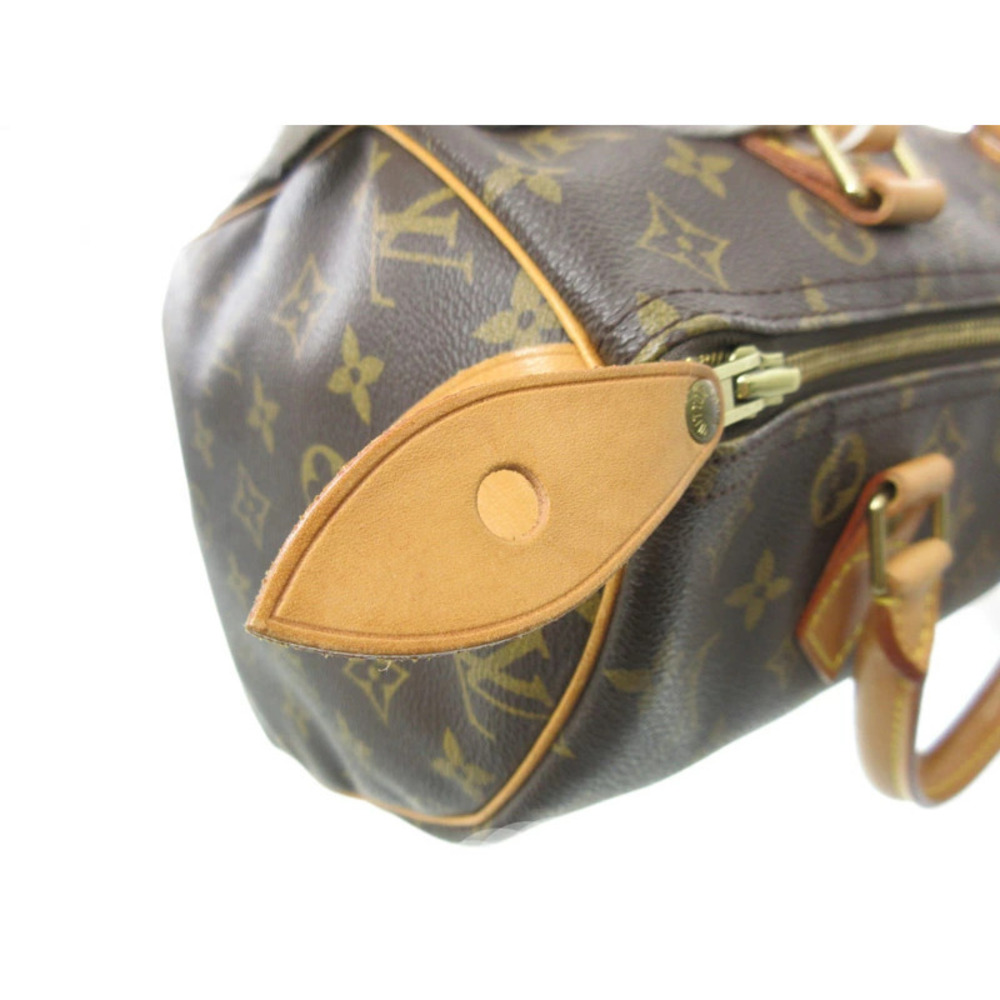 LOUIS VUITTON Speedy Handbag Boston Bag Monogram Canvas Brown Gold - Picture 6 of 8